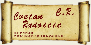 Cvetan Radoičić vizit kartica